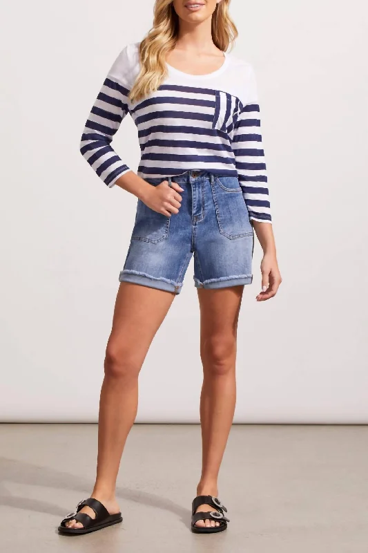Elastic Waist Women Shorts for Easy Wear and ComfortAudrey Shorts W/ Patch Pocket In Dk Vintage Elastic Waist Women Shorts for Easy Wear and ComfortAudrey Shorts W/ Patch Pocket In Dk Vintage