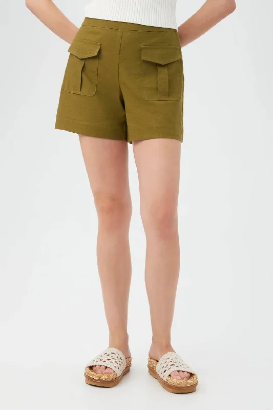 Patterned Geometric Women Shorts for a Modern AppealBarbonici Short In Sage