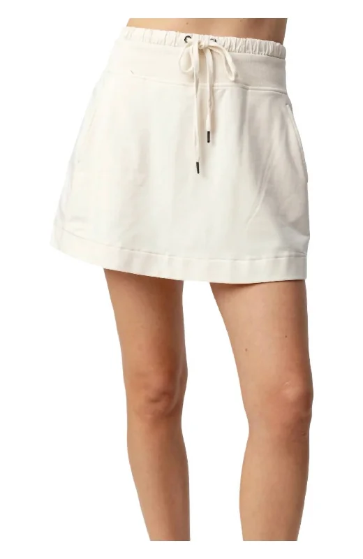 Denim Women Shorts with Distressed Details for a Casual VibeFaylinn Skort In White
