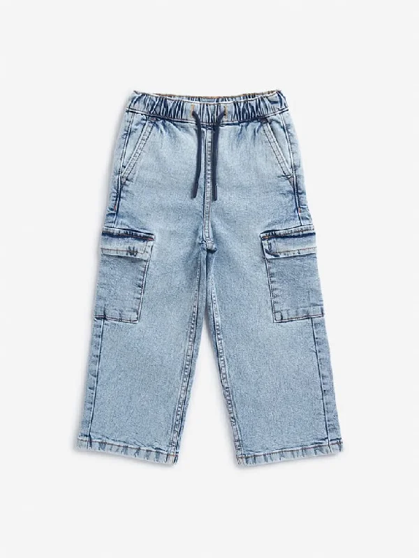 Stretchable Women Shorts for Maximum MobilityHOP Kids Blue Washed Mid Rise Relaxed Fit Jeans Stretchable Women Shorts for Maximum MobilityHOP Kids Blue Washed Mid Rise Relaxed Fit Jeans