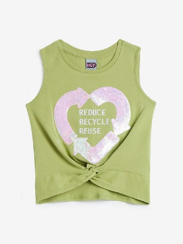 Linen Women Shorts for Breathable Comfort in Hot WeatherHOP Kids Green Sequinned Jess Tank Top Linen Women Shorts for Breathable Comfort in Hot WeatherHOP Kids Green Sequinned Jess Tank Top