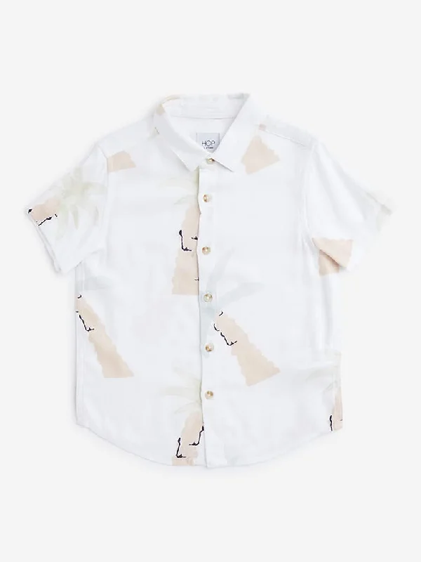 Jeanette Women Shorts with a Soft and Comfortable FeelHOP Kids Off-White Tropical Printed Shirt Jeanette Women Shorts with a Soft and Comfortable FeelHOP Kids Off-White Tropical Printed Shirt
