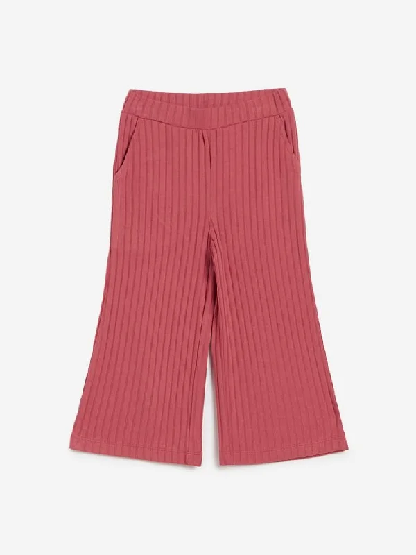 Denim Women Shorts with Distressed Details for a Casual VibeHOP Kids Persian-Rose Ribbed Wide-Leg Palazzos Denim Women Shorts with Distressed Details for a Casual VibeHOP Kids Persian-Rose Ribbed Wide-Leg Palazzos