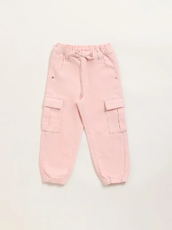 Leather Look Women Shorts for an Edgy and Chic StyleHOP Kids Pink Mid-Rise Cargo Joggers Leather Look Women Shorts for an Edgy and Chic StyleHOP Kids Pink Mid-Rise Cargo Joggers