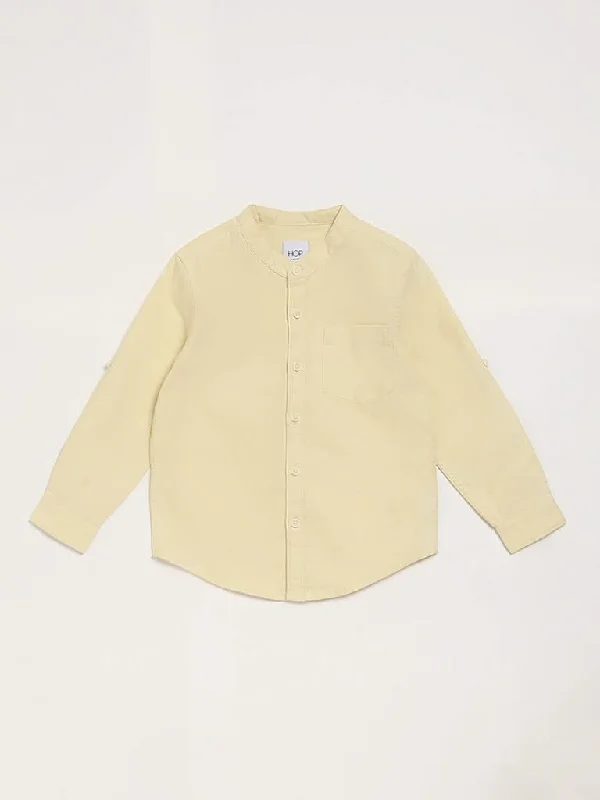 High - Waisted Women Shorts for a Retro and Flattering LookHOP Kids Solid Yellow Shirt