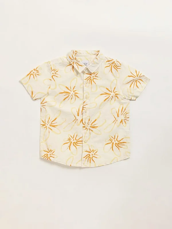 High - Waisted Women Shorts for a Retro and Flattering LookHOP Kids Yellow Floral Print Shirt High - Waisted Women Shorts for a Retro and Flattering LookHOP Kids Yellow Floral Print Shirt