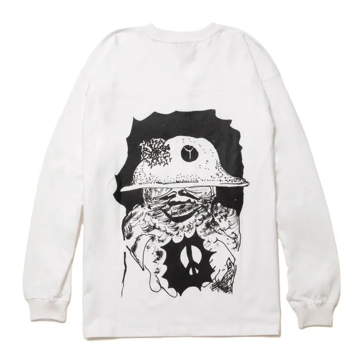 Distressed Women T Shirt with a Laid - Back AestheticLola's Hardware X hagt Peace System LS Tee Distressed Women T Shirt with a Laid - Back AestheticLola's Hardware X hagt Peace System LS Tee