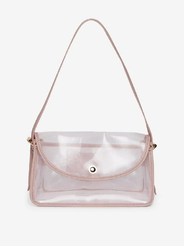 Linen Women Shorts for Breathable Comfort in Hot WeatherLOV Light Pink Mesh-Detailed Shoulder Bag Linen Women Shorts for Breathable Comfort in Hot WeatherLOV Light Pink Mesh-Detailed Shoulder Bag