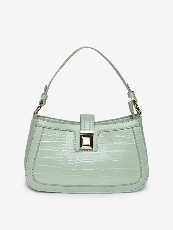 High - Waisted Women Shorts for a Retro and Flattering LookLOV Sage Green Croc-Textured Kally Shoulder Bag High - Waisted Women Shorts for a Retro and Flattering LookLOV Sage Green Croc-Textured Kally Shoulder Bag