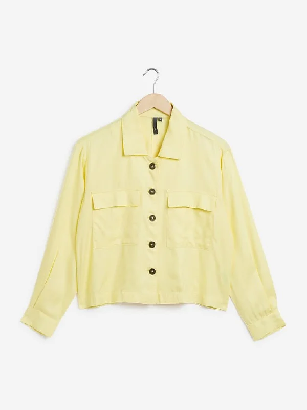Belted Women Shorts to Enhance the WaistlineLOV Yellow Rachel Jacket