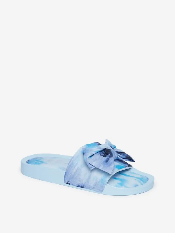 Jeanette Women Shorts with a Soft and Comfortable FeelLUNA BLU Blue Bow Design Slides Jeanette Women Shorts with a Soft and Comfortable FeelLUNA BLU Blue Bow Design Slides