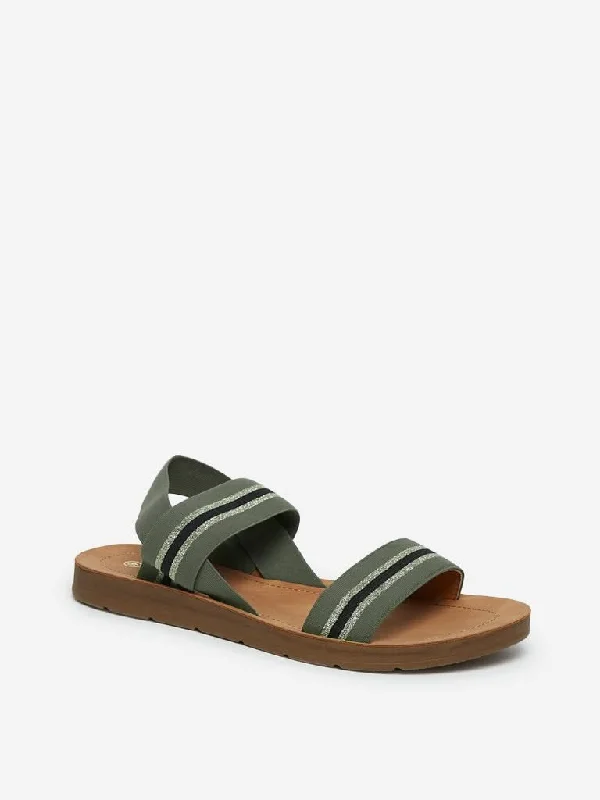 High - Waisted Women Shorts for a Retro and Flattering LookLUNA BLU Olive Striped Sandals High - Waisted Women Shorts for a Retro and Flattering LookLUNA BLU Olive Striped Sandals