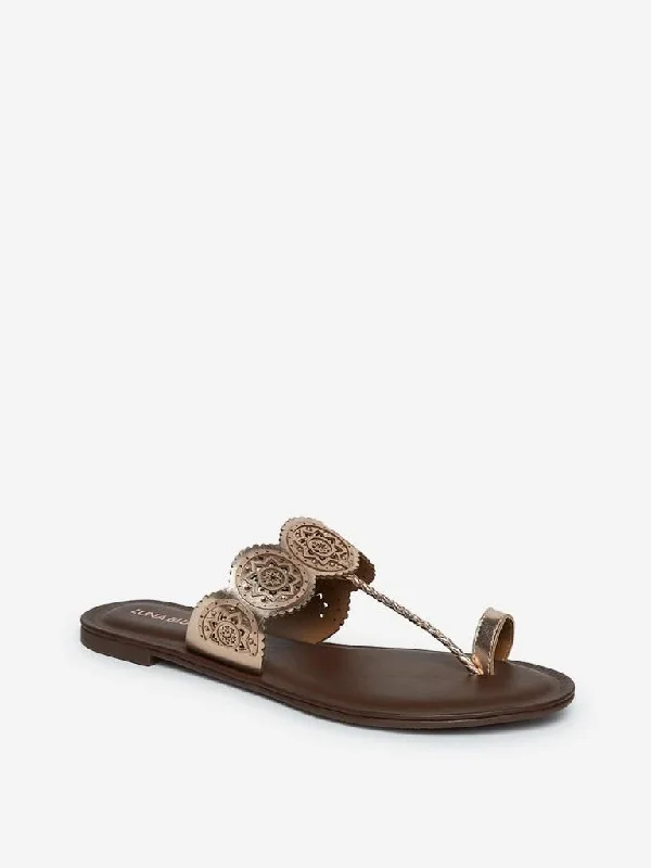 Elastic Waist Women Shorts for Easy Wear and ComfortLUNA BLU Rose Gold Laser-Cut Kolhapuri Sandals Elastic Waist Women Shorts for Easy Wear and ComfortLUNA BLU Rose Gold Laser-Cut Kolhapuri Sandals