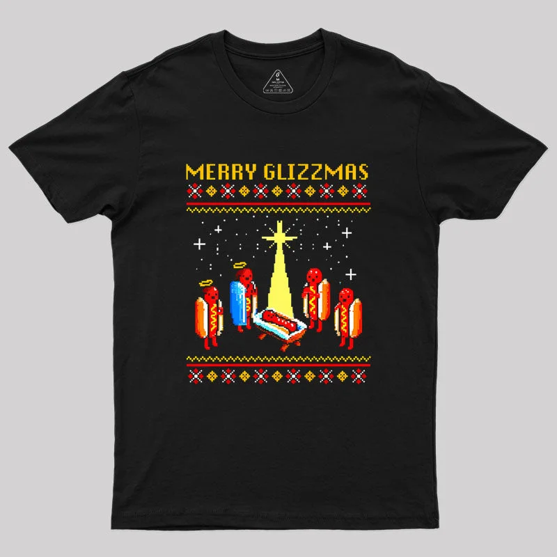Ringer T Shirt Women with Retro - Inspired StripesMerry Glizzmas Retro Funny Hot Dog Christmas Geek T-Shirt Ringer T Shirt Women with Retro - Inspired StripesMerry Glizzmas Retro Funny Hot Dog Christmas Geek T-Shirt