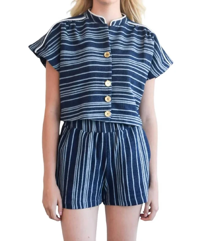High - Waisted Women Shorts for a Retro and Flattering LookPull On Knit Shorts In Navy Double Knit High - Waisted Women Shorts for a Retro and Flattering LookPull On Knit Shorts In Navy Double Knit