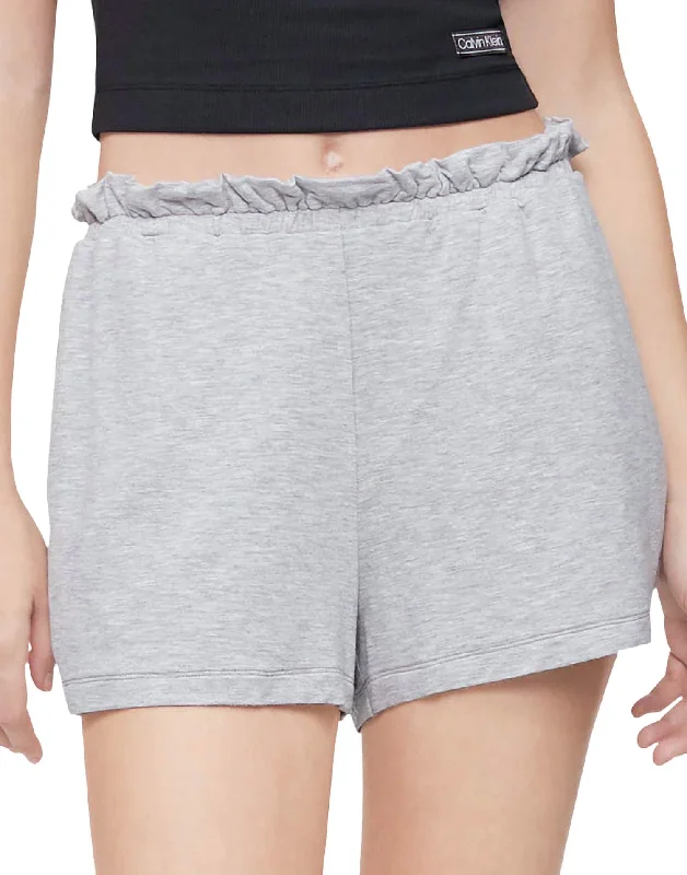 Ruffled Hem Women Shorts to Add a Feminine TouchPure Lounge Sleep Short In Grey Heather