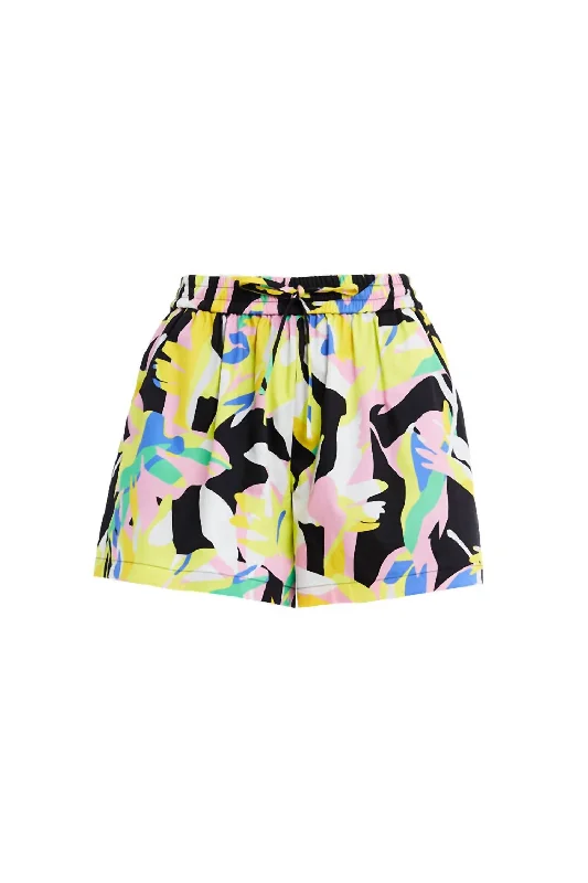 Linen Women Shorts for Breathable Comfort in Hot WeatherSara Shorts In Exotic Tropics Linen Women Shorts for Breathable Comfort in Hot WeatherSara Shorts In Exotic Tropics