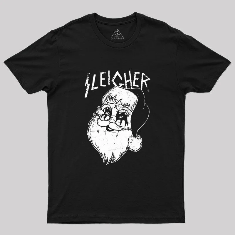 Striped Women T Shirt in a Classic PatternSleigher Black Metal Santa Clause Geek T-Shirt Striped Women T Shirt in a Classic PatternSleigher Black Metal Santa Clause Geek T-Shirt