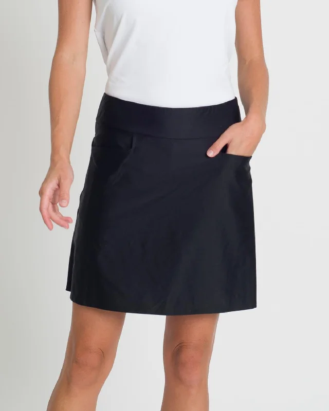 Elastic Waist Women Shorts for Easy Wear and ComfortSonia Skort In Black