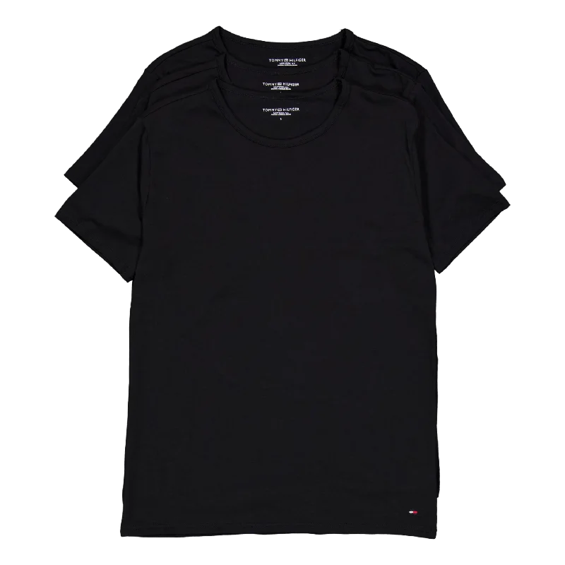 Crew Neck Women T Shirt with a Timeless DesignStretch Cn Tee Ss 3pack Black/black/black Crew Neck Women T Shirt with a Timeless DesignStretch Cn Tee Ss 3pack Black/black/black