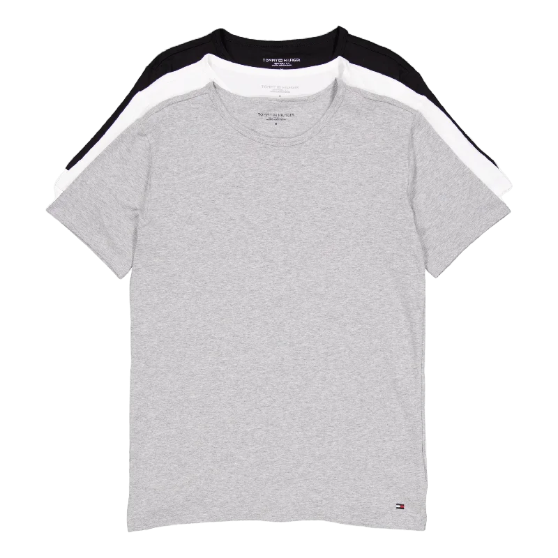 Crop Top Women T Shirt to Pair with High - Waisted BottomsStretch Cn Tee Ss 3pack Black/white/grey Heather Crop Top Women T Shirt to Pair with High - Waisted BottomsStretch Cn Tee Ss 3pack Black/white/grey Heather