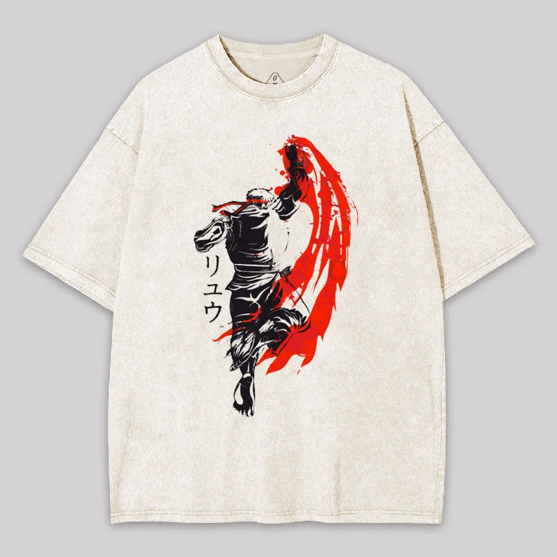Ringer T Shirt Women with Retro - Inspired StripesTraditional Fighter Geek Washed T-shirt Ringer T Shirt Women with Retro - Inspired StripesTraditional Fighter Geek Washed T-shirt