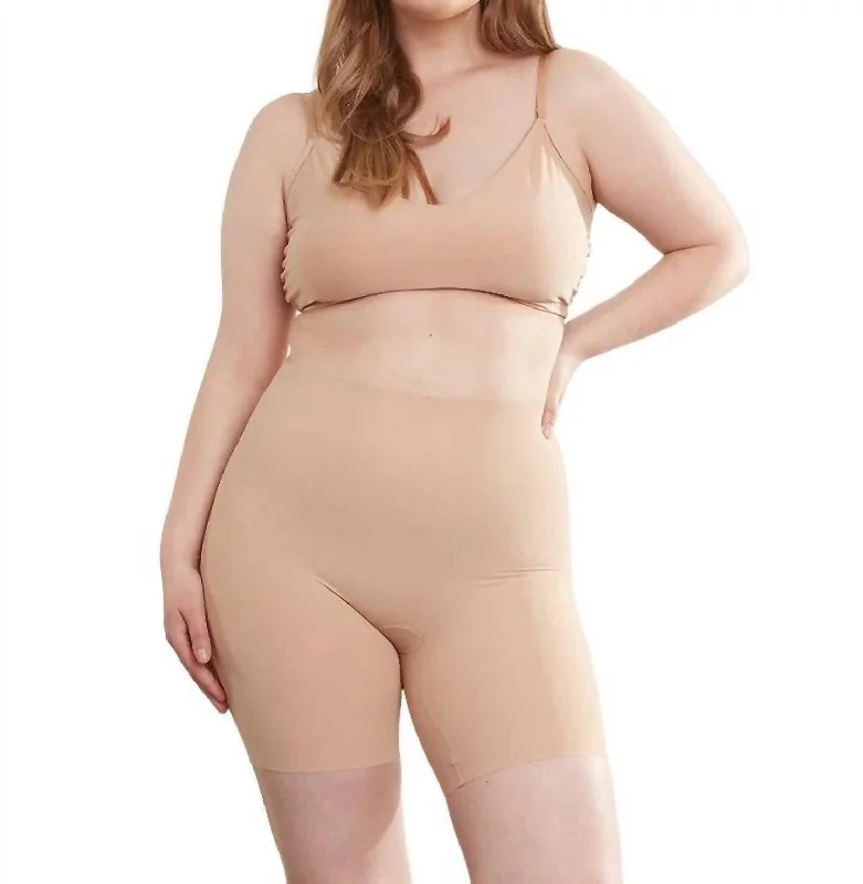 Tie - Waist Women Shorts for a Customizable FitZone Smoothing Short In Beige