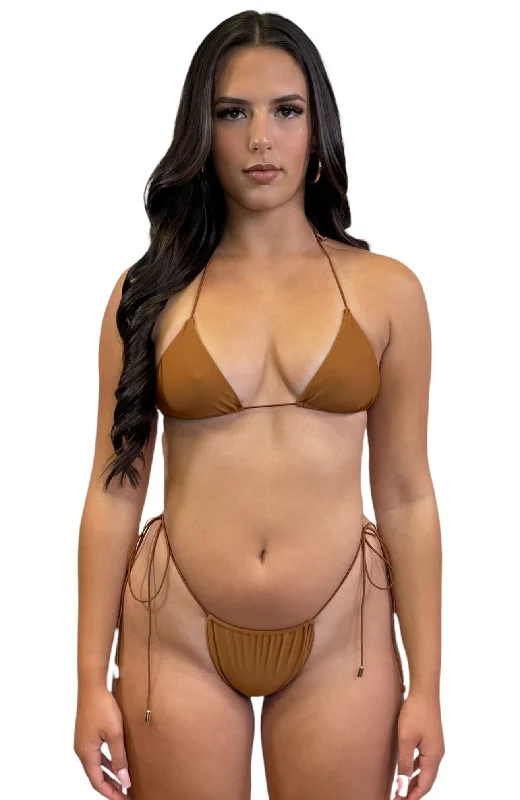 Monokini - style bikini with a unique one - piece - meets - bikini designMICRO SKIN SLIDE BOTTOM - CAMEL Monokini - style bikini with a unique one - piece - meets - bikini designMICRO SKIN SLIDE BOTTOM - CAMEL