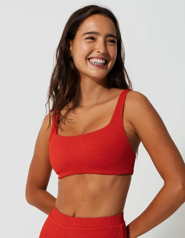 UV - protection bikini for safe sun exposure during beach daysNikoi Lipstick Red Womens Ribbed Tank Bikini Top UV - protection bikini for safe sun exposure during beach daysNikoi Lipstick Red Womens Ribbed Tank Bikini Top