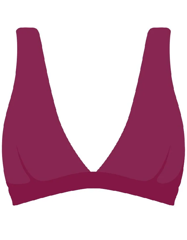 Neon - colored bikini to stand out on the beachPlum Plunge Bikini Top