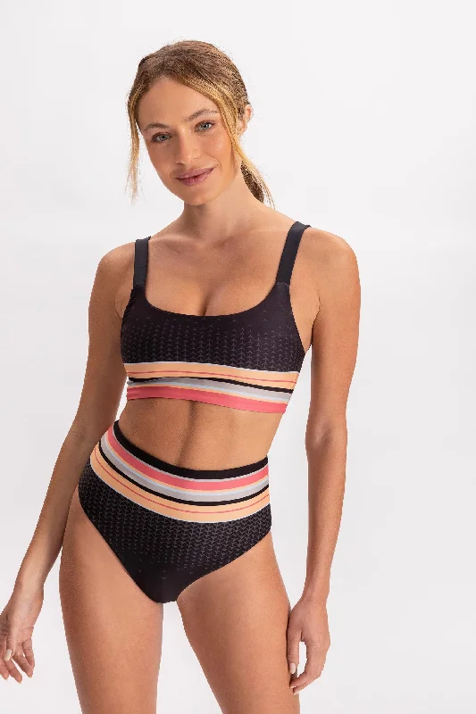Tropical - themed bikini for a vacation - ready beach outfitStrippy Band Top