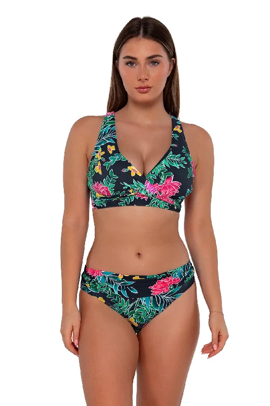 Monokini - style bikini with a unique one - piece - meets - bikini designSunsets Twilight Blooms Elsie Top Monokini - style bikini with a unique one - piece - meets - bikini designSunsets Twilight Blooms Elsie Top