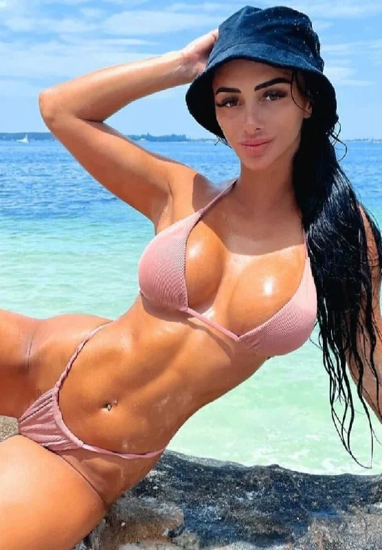 Sustainable bikini made from recycled materials for eco - conscious beachgoersARISTA SLIDE BOTTOM - DUSTY PINK Sustainable bikini made from recycled materials for eco - conscious beachgoersARISTA SLIDE BOTTOM - DUSTY PINK