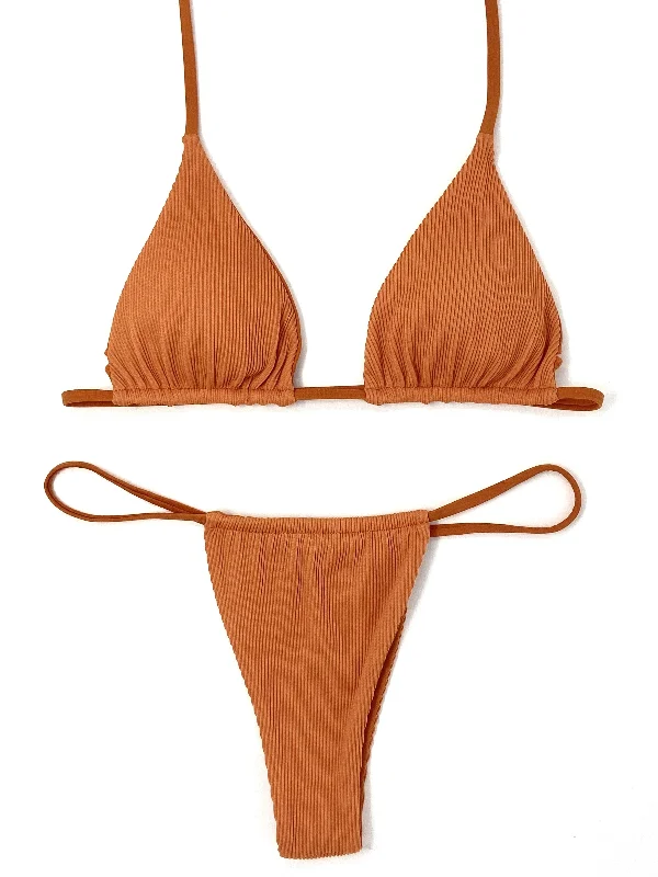 Metallic - finish bikini for a glamorous and eye - catching poolside lookARISTA SLIDE BOTTOM - GINGER Metallic - finish bikini for a glamorous and eye - catching poolside lookARISTA SLIDE BOTTOM - GINGER