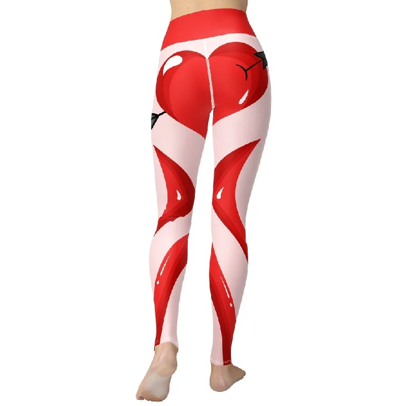 Women's Tight Trousers with Mesh Panels in Black for a Sexy and Modern AppearanceArrow Heart Shaped Yoga Leggings Women's Tight Trousers with Mesh Panels in Black for a Sexy and Modern AppearanceArrow Heart Shaped Yoga Leggings
