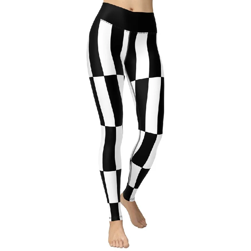 Women's Tight Trousers with Rhinestone Embellishments in Silver for a Sparkly LookBlack and White Optical Illusion Yoga Leggings Women's Tight Trousers with Rhinestone Embellishments in Silver for a Sparkly LookBlack and White Optical Illusion Yoga Leggings