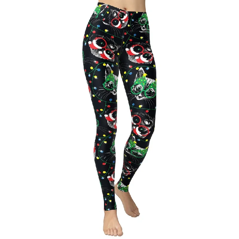 Women's Denim - Look Tight Trousers in Light Blue for a Casual and Versatile OptionChristmas Lights & Cats Yoga Leggings Women's Denim - Look Tight Trousers in Light Blue for a Casual and Versatile OptionChristmas Lights & Cats Yoga Leggings