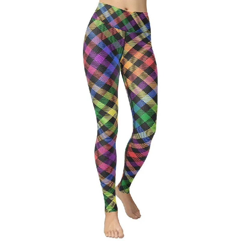 Women's Velvet Tight Trousers in Burgundy for a Luxurious and Elegant AppearanceColorful Plaid Yoga Leggings Women's Velvet Tight Trousers in Burgundy for a Luxurious and Elegant AppearanceColorful Plaid Yoga Leggings