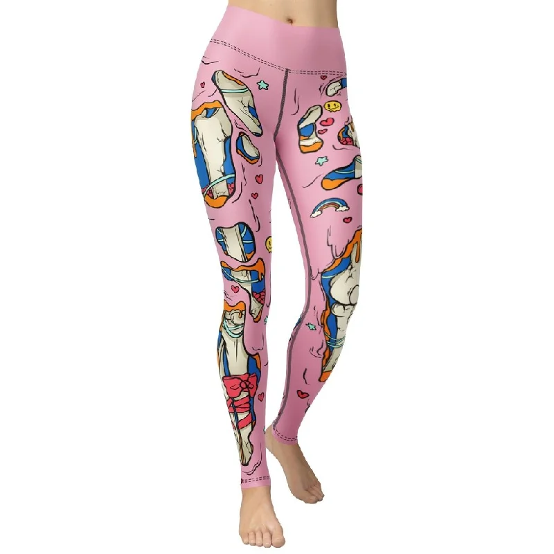 Women's Tight Trousers with Rhinestone Embellishments in Silver for a Sparkly LookCute Zombie Yoga Leggings Women's Tight Trousers with Rhinestone Embellishments in Silver for a Sparkly LookCute Zombie Yoga Leggings