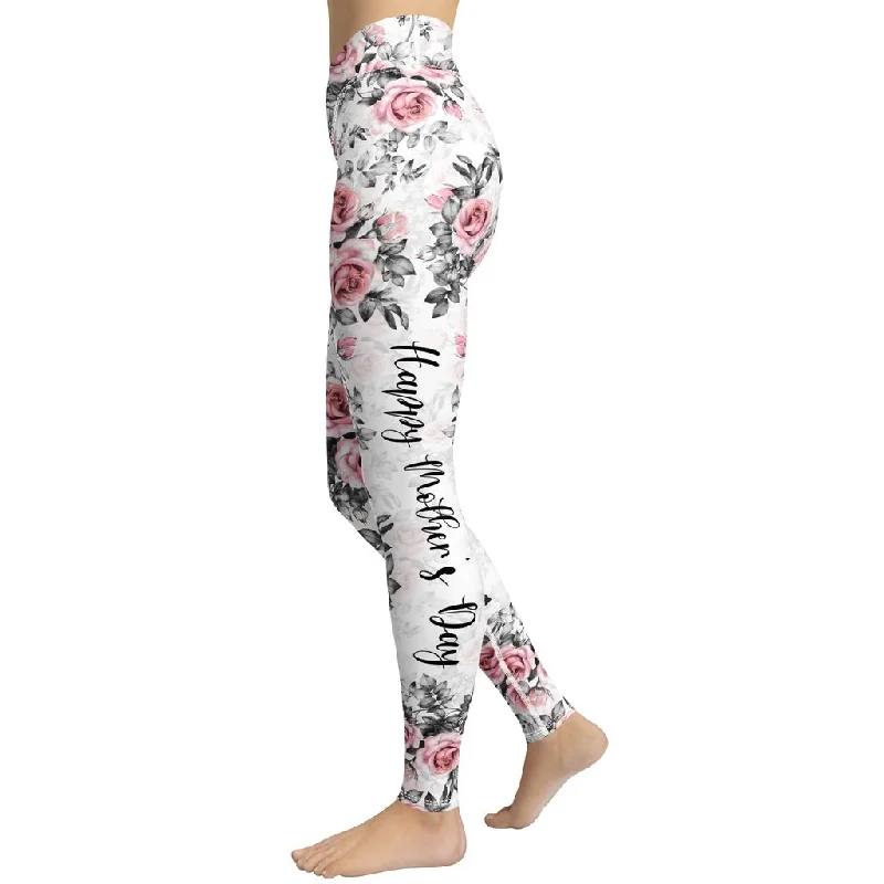 Women's Seamless Compression Tight Trousers in Gray for Fitness and Yoga SessionsFloral Mother's Day Yoga Leggings Women's Seamless Compression Tight Trousers in Gray for Fitness and Yoga SessionsFloral Mother's Day Yoga Leggings