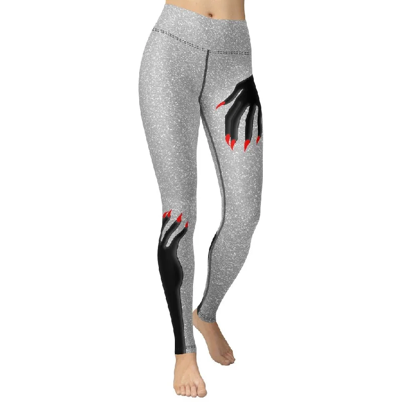 Plus Size Women's Printed Tight Trousers in Floral Patterns for a Spring - Inspired OutfitHand Illusion Yoga Leggings Plus Size Women's Printed Tight Trousers in Floral Patterns for a Spring - Inspired OutfitHand Illusion Yoga Leggings
