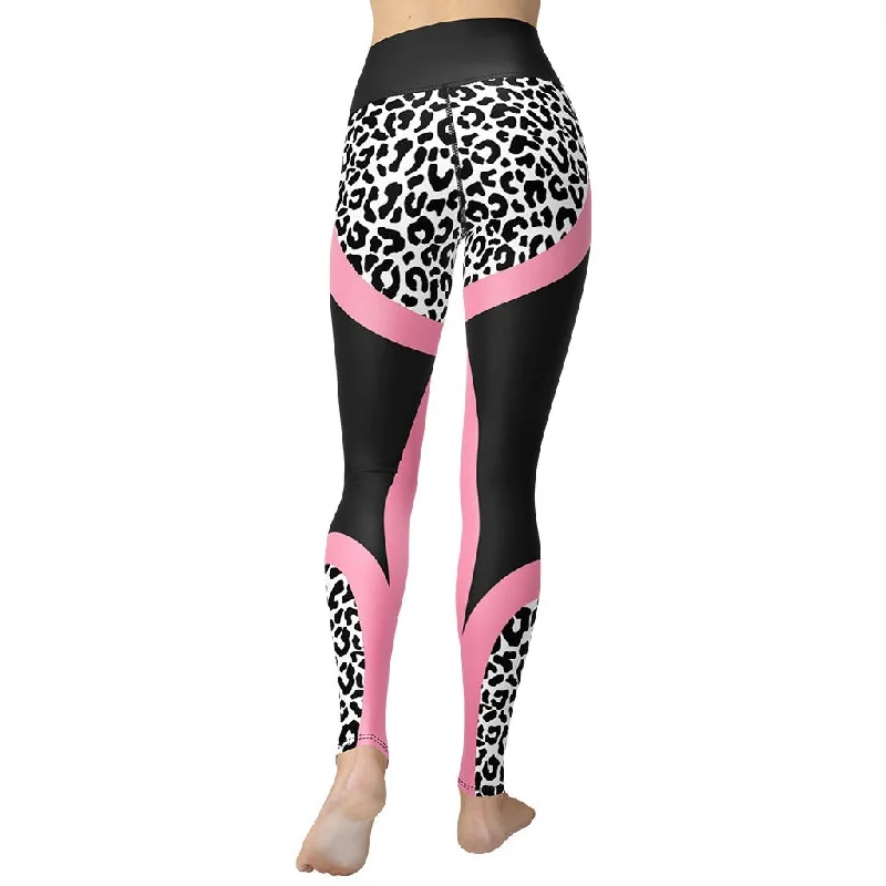 Women's Leather - Look Tight Trousers with Zipper Details in Dark Gray for an Urban StyleLeopard Geometric Yoga Leggings Women's Leather - Look Tight Trousers with Zipper Details in Dark Gray for an Urban StyleLeopard Geometric Yoga Leggings