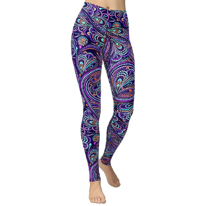 Plus Size Women's Printed Tight Trousers in Floral Patterns for a Spring - Inspired OutfitLovely Mosaic Yoga Leggings Plus Size Women's Printed Tight Trousers in Floral Patterns for a Spring - Inspired OutfitLovely Mosaic Yoga Leggings