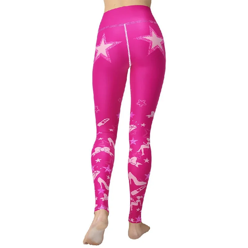 Plus Size Women's Plaid Tight Trousers in Multicolor for a Stylish and Classic LookPink Doll Yoga Leggings Plus Size Women's Plaid Tight Trousers in Multicolor for a Stylish and Classic LookPink Doll Yoga Leggings
