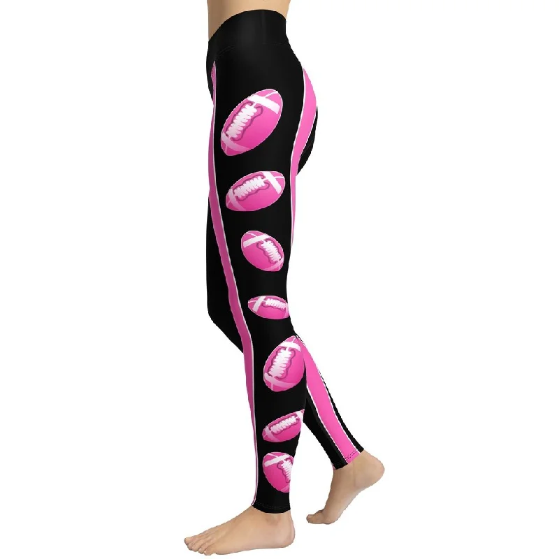 Women's Tight Trousers with Rhinestone Embellishments in Silver for a Sparkly LookPink Football Yoga Leggings Women's Tight Trousers with Rhinestone Embellishments in Silver for a Sparkly LookPink Football Yoga Leggings