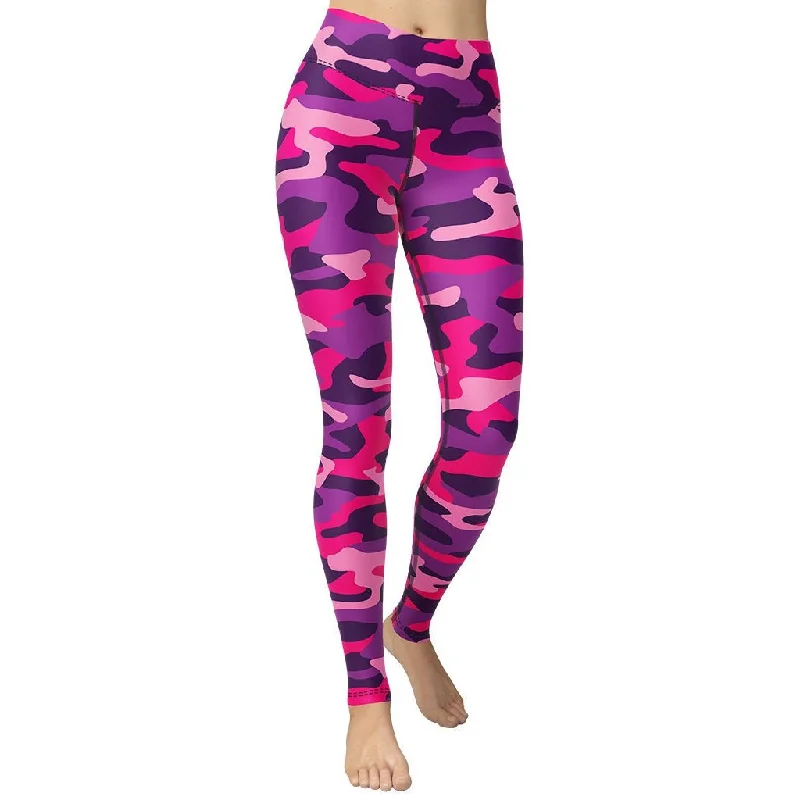 Women's Seamless Compression Tight Trousers in Gray for Fitness and Yoga SessionsPink & Purple Camo Yoga Leggings Women's Seamless Compression Tight Trousers in Gray for Fitness and Yoga SessionsPink & Purple Camo Yoga Leggings