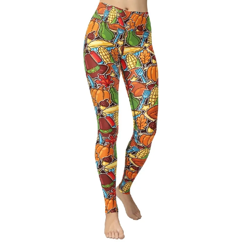 Women's High - Waisted Tight Trousers with Side Slits in Beige for a Trendy LookThanksgiving Celebration Yoga Leggings Women's High - Waisted Tight Trousers with Side Slits in Beige for a Trendy LookThanksgiving Celebration Yoga Leggings