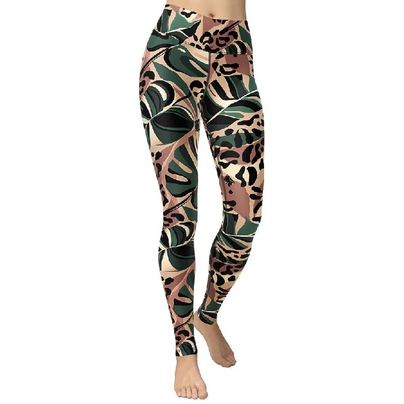 High - Waisted Women's Leather Tight Trousers in Black for a Rock - Chic LookTropical Leopard Yoga Leggings High - Waisted Women's Leather Tight Trousers in Black for a Rock - Chic LookTropical Leopard Yoga Leggings
