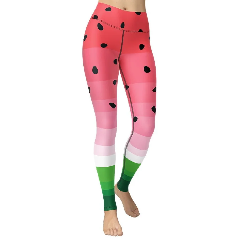 Women's Tight Trousers with Rhinestone Embellishments in Silver for a Sparkly LookWatermelon Yoga Leggings Women's Tight Trousers with Rhinestone Embellishments in Silver for a Sparkly LookWatermelon Yoga Leggings